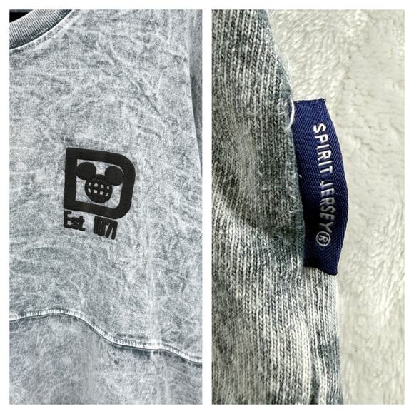 Walt Disney World Spirit Jersey Unisex XXL Acid Wash Gray Spellout Streetwear - Picture 4 of 7